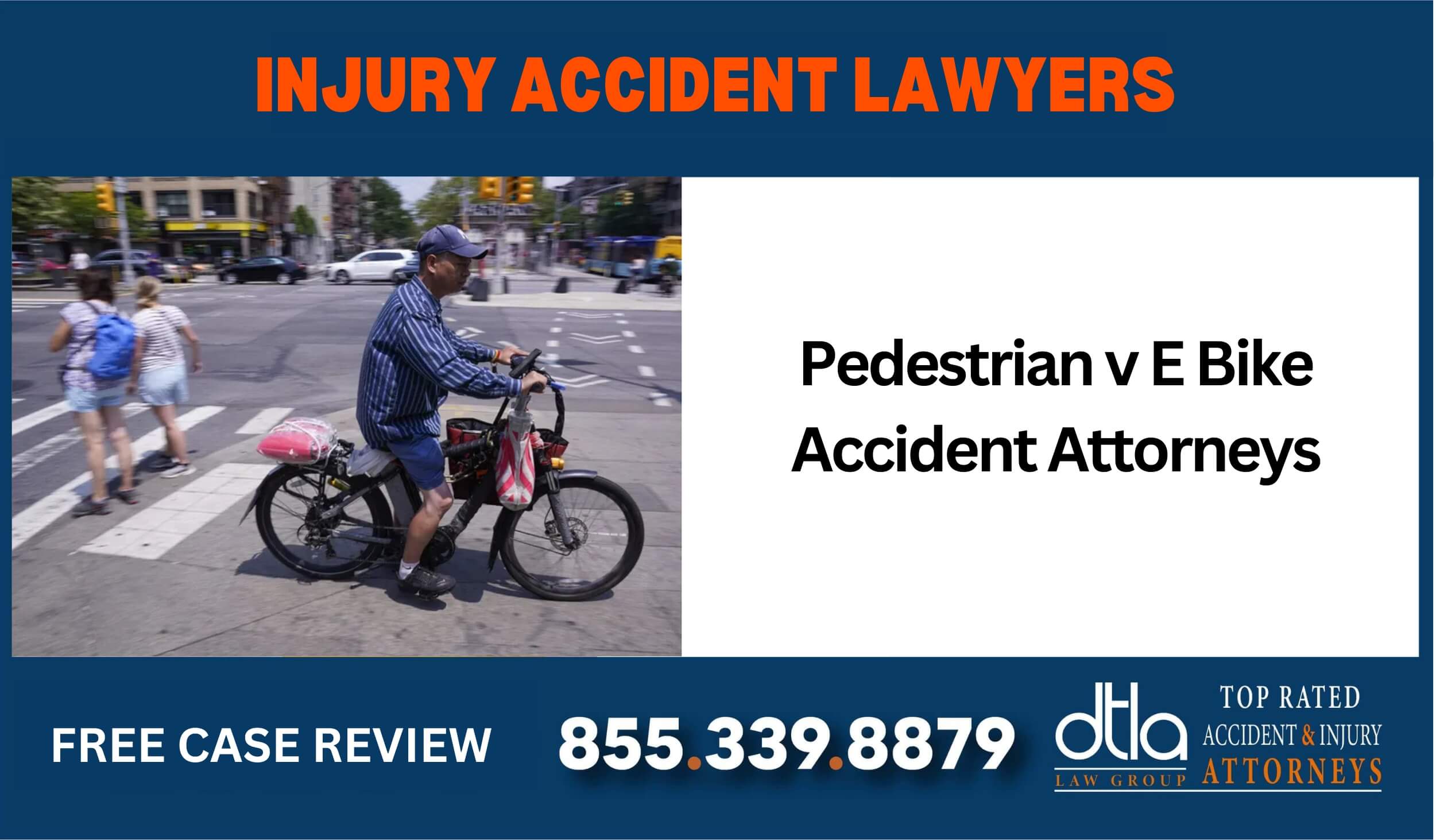 Pedestrian v E Bike Accident Attorneys incident lawyer attorney sue compensation