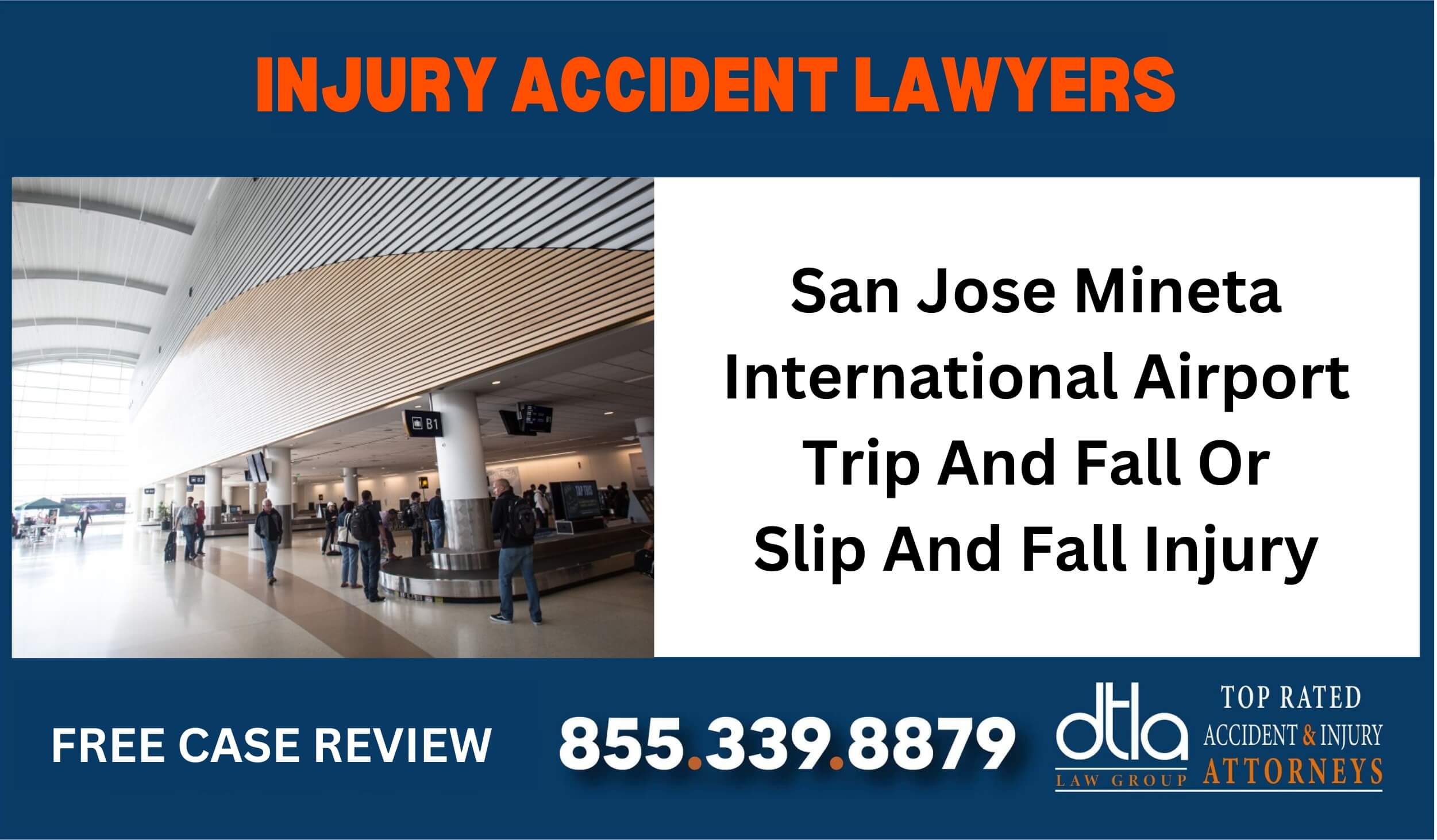 San Jose Mineta International Airport sue liable incident compensation lawyer attorney